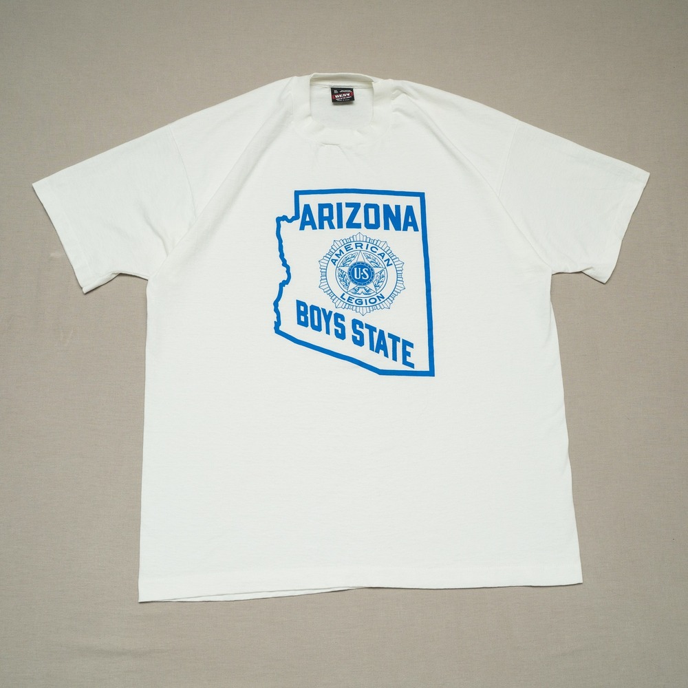 Vintage 80s 90s Arizona Boys State American Legion T Shirt FOTL Adult XL White